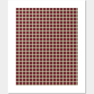 Tartan Pattern Beige, Black and Red Plaid Posters and Art